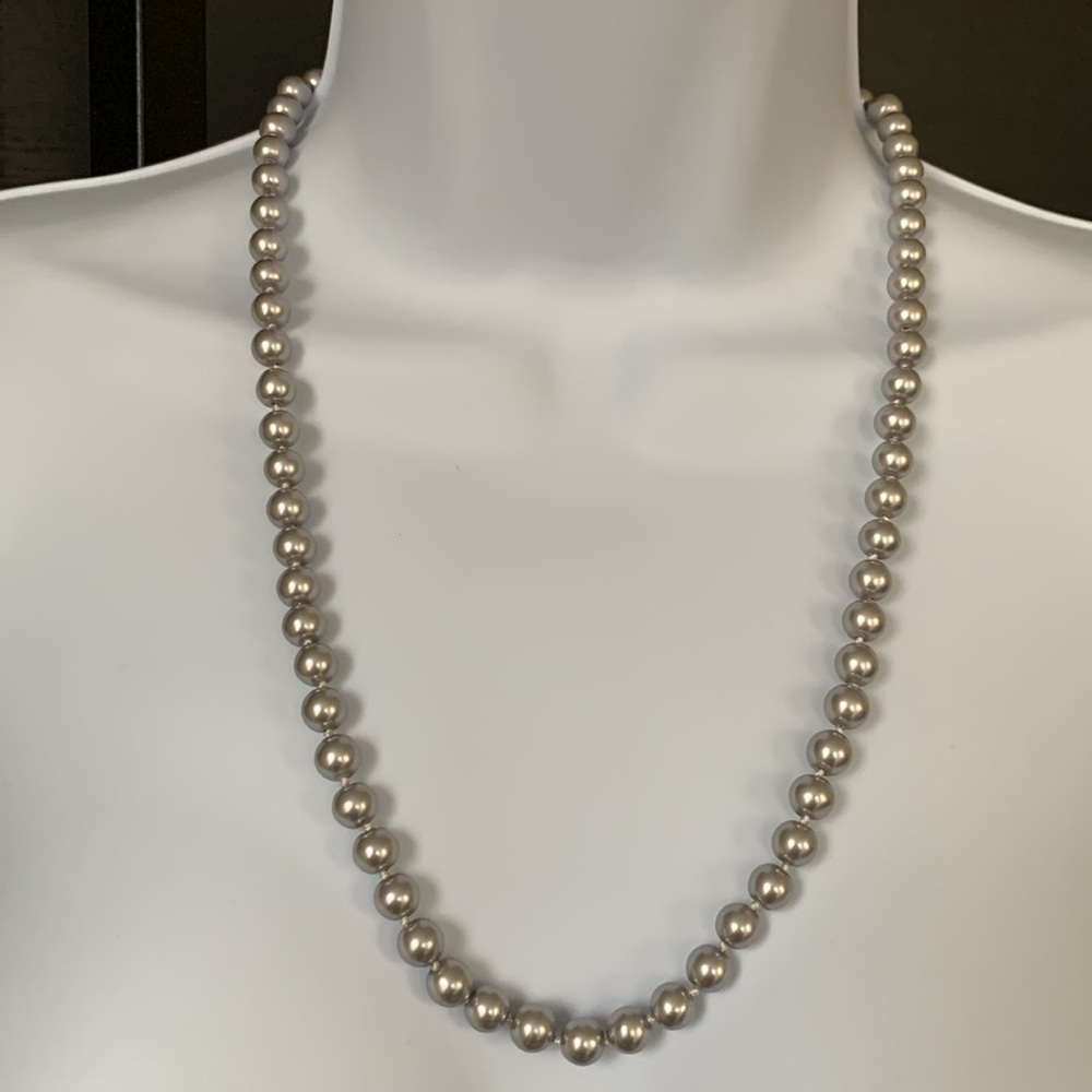 Studio Works Gray Faux 24" Pearl Necklace